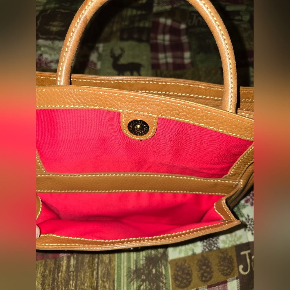DOONEY & BOURKE Tan Pebbled Leather Satchel - Picture 2 of 13